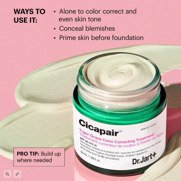 NEW Dr. Jart + Cicapair Color Correcting Treatment SPF 30 1.7oz / 50ml FULL size - Picture 1 of 10